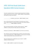 NFSC 100 Final Study Guide Exam Questions With Correct Answers