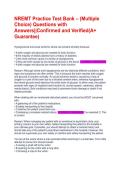Verified NREMT Exam Prep&colon; Multiple Choice Q&As &lpar;A&plus; Guaranteed&rpar;