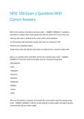 NFSC 100-Exam 2 Questions With Correct Answers
