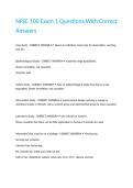 NFSC 100 Exam 1 Questions With Correct Answers