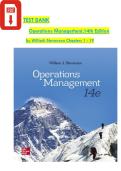 Operations Management&comma; 14th Edition by William Stevenson &ndash; Complete Test Bank Chapters 1&ndash;19 with Verified Questions and Answers