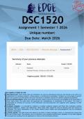DSC1520 Assignment 1 &lpar;ANSWERS&rpar; Semester 1 2026 - DISTINCTION GUARANTEED