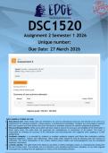 DSC1520 Assignment 2 &lpar;ANSWERS&rpar; Semester 1 2026 - DISTINCTION GUARANTEED