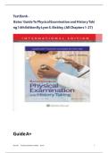 Test Bank for Bates&rsquo; Guide To Physical Examination and History Taking 14th Edition &lpar;LWW&comma; 2025&rpar; by Rainier P&period; Soriano&comma; Isbn no&semi; 9781975218348&comma; all 20 Chapters Covered