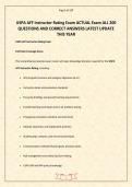 USPA AFF Instructor Rating Exam ACTUAL Exam ALL 200 QUESTIONS AND CORRECT ANSWERS LATEST UPDATE THIS YEAR