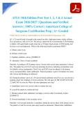 ATLS 10th Edition Post Test 1&comma; 2&comma; 3 & 4 Actual Exam 2026&sol;2027 &vert; Questions and Verified Answers &vert; 100&percnt; Correct &vert; American College of Surgeons Certification Prep &vert; A&plus; Graded