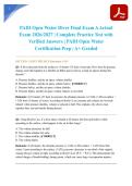 PADI Open Water Diver Final Exam A Actual Exam 2026&sol;2027 &vert; Complete Practice Test with Verified Answers &vert; PADI Open Water Certification Prep &vert; A&plus; Graded