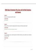 OSHA Basic Orientation Plus Exam with Verified Questions and Answers&period;