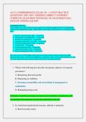 ACCA COMPREHENSIVE EXAM 150 - LATEST PRACTICE  QUESTIONS AND 100&percnt; VERIFIED CORRECT ANSWERS &vert;  COMPLETE EXAM PREP TESTBANK &vert; GUARANTEED PASS &vert;  INSTANT DOWNLOAD PDF 