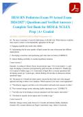 HESI RN Pediatrics Exam 55 Actual Exam 2026&sol;2027 &vert; Questions and Verified Answers &vert; Complete Test Bank for HESI & NCLEX Prep &vert; A&plus; Graded