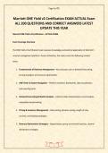 Marriott ONE Yield v2 Certification EXAM ACTUAL Exam ALL 200 QUESTIONS AND CORRECT ANSWERS LATEST UPDATE THIS YEAR