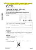 2025 OCR GCSE &lpar;9&ndash;1&rpar; Computer Science J277&sol;02 Computational thinking&comma; algorithms and  programming Combined Question Paper & Final Marking Scheme