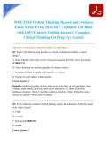 WGU D265 Critical Thinking Reason and Evidence Exam Actual Exam 2026&sol;2027 &vert; Updated Test Bank with 100&percnt; Correct Verified Answers &vert; Complete Critical Thinking OA Prep &vert; A&plus; Graded