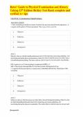 Bates&rsquo; Guide to Physical Examination and History Taking 13th Edition Bickley Test Bank complete and verified A&plus; tips&period;pdf