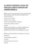 ALL HESI EXIT QUESTIONS 6 ACTUAL TEST PAPER 2026 COMPLETE QUESTIONS AND ANSWERS GRADED A&plus;