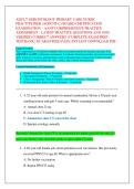 ADULT-GERONTOLOGY PRIMARY CARE NURSE  PRACTITIONER &lpar;AGPCNP-C&rpar; BOARD CERTIFICATION  EXAMINATION &ndash; AANP COMPREHENSIVE PRACTICE  ASSESSMENT - LATEST PRACTICE QUESTIONS AND 100&percnt;  VERIFIED CORRECT ANSWERS &vert; COMPLETE EXAM PREP  TESTBANK &vert; GUARANTEED PASS &vert; INST