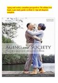 Aging and society canadian perspectives 7th edition test bank exam study guide verified A&plus; tips all chapters complete&period;pdf