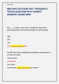 RMA PRACTICE EXAM TEST &vert; FREQUENTLY  TESTED QUESTIONS WITH CORRECT  ANSWERS &vert; BRAND NEW&excl; 