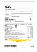 2024 AQA GCSE MATHEMATICS Foundation Tier Paper 1 Nort-calculator Question Paper & Mark Scheme &lpar;Merged&rpar; November 2024