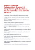 Test Bank for Applied Pathophysiology &lpar;Chapters 1-5&rpar;&colon; Comprehensive Practice Questions & A&plus; Exam Guide