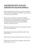 ALMS RADIATION SAFETY EXAM 2026 QUESTIONS WITH SOLUTIONS GRADED A&plus;