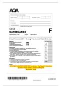 2024 AQA GCSE MATHEMATICS Foundation Tier Paper 2 Calculator Question Paper & Mark Scheme &lpar;Merged&rpar; November 2024