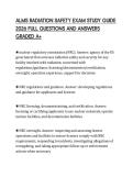 ALMS RADIATION SAFETY EXAM STUDY GUIDE 2026 FULL QUESTIONS AND ANSWERS GRADED A&plus;