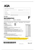 2024 AQA GCSE MATHEMATICS Foundation Tier Paper 3 Calculator Question Paper & Mark Scheme &lpar;Merged&rpar; November 2024