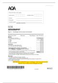 2025 AQA GCSE GEOGRAPHY Paper 2 Challenges in the Human Environment Question Paper & Mark Scheme &lpar;Merged&rpar; June 2025