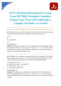 FCTC Mechanical Reasoning Test Actual Exam 2027&sol;2028 &vert; Firefighter Candidate Testing Center Prep with Verified Q&A &vert; Complete Test Bank &vert; A&plus; Graded