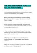 CSBI HFMA CERTIFICATION PAPER 2026 FULL SOLUTION GRADED A&plus;