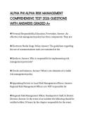 ALPHA PHI ALPHA RISK MANAGEMENT COMPREHENSIVE TEST 2026 QUESTIONS WITH ANSWERS GRADED A&plus;