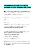 CSBI HFMA BOARD EVALUATION 2026 GUARANTEED PASS ANSWERS GRADED A&plus;