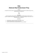 National Real Estate Exam Prep Questions & Study Guide &vert; Real Estate License Preparation 2026 Update