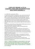 CSEP-CEP THEORY ACTUAL CERTIFICATION 2026 QUESTIONS WITH SOLUTIONS GRADED A&plus;