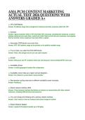 AMA PCM CONTENT MARKETING ACTUAL TEST 2026 QUESTIONS WITH ANSWERS GRADED A&plus;