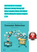 TEST BANK For Consumer Behaviour&colon; Buying&comma; Having&comma; and Being&comma; Canadian Edition&comma; 9th Edition&comma; 2024 by Michael R&period; Solomon&comma; Verified Chapters 1 - 15&comma; Complete solution &vert;Guide A&plus;&period;