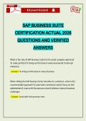 SAP BUSINESS SUITE CERTIFICATION ACTUAL 2026 QUESTIONS AND VERIFIED ANSWERS