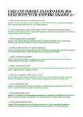 CSEP-CEP THEORY EXAMINATION 2026 QUESTIONS WITH ANSWERS GRADED A