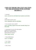CSEP-CEP THEORY PRACTICE SOLUTION SET 2026 QUESTIONS WITH ANSWERS GRADED A&plus;