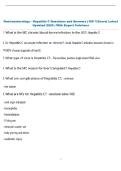 Gastroenterology - Hepatitis C Questions and Answers &lpar;100 &percnt;Score&rpar; Latest  Updated 2026 &vert; With Expert Solutions 
