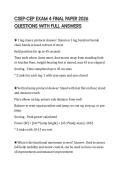 CSEP-CEP EXAM 4 FINAL PAPER 2026 QUESTIONS WITH FULL ANSWERS