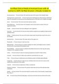 Certified Clinical Medical Assistant Exam with all  Correct & 100&percnt; Verified Answers &vert;Already Graded A&plus;