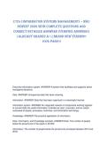  C724 &lpar;Information Systems Management&rpar; &ndash; WGU NEWEST 2026 WITH COMPLETE QUESTIONS AND CORRECT DETAILED ANSWERS &lpar;VERIFIED ANSWERS&rpar; &vert;ALREADY GRADED A&plus;&vert;&vert;BRAND NEW VERSION&excl;&excl; 100&percnt; PASS&excl;&excl;&excl;