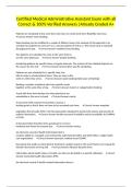 Certified Medical Administrative Assistant Exam with all Correct & 100&percnt; Verified Answers &vert;Already Graded A&plus;