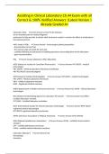 Assisting in Clinical Laboratory Ch&period;44 Exam with all Correct & 100&percnt; Verified Answers &vert;Latest Version &vert;Already Graded A&plus;