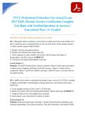 FTCE Professional Education Test Actual Exam 2027&sol;2028 &vert; Florida Teacher Certification Complete Test Bank with Verified Questions & Answers &vert; Guaranteed Pass &vert; A&plus; Graded