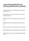 AMB 100 EPICCARE AMBULATORY FINAL PAPER 2026 QUESTIONS WITH FULL ANSWERS