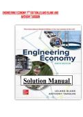 Test Bank for Engineering Economy&comma; 7th Edition &ndash; Leland Blank & Anthony Tarquin &ndash; Complete Solutions Manual &lpar;All Chapters&rpar;