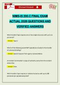 NIMS-IS 200&period;C FINAL EXAM ACTUAL 2026 QUESTIONS AND VERIFIED ANSWERS